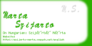 marta szijarto business card